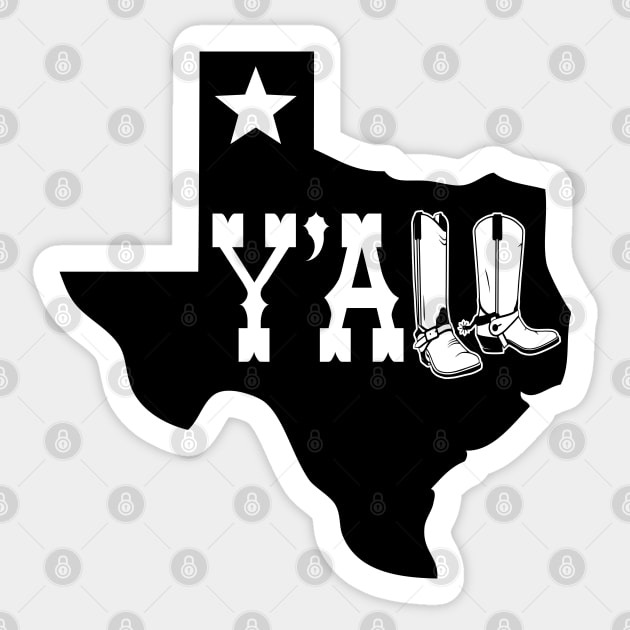 Y'all Sticker by DavesTees